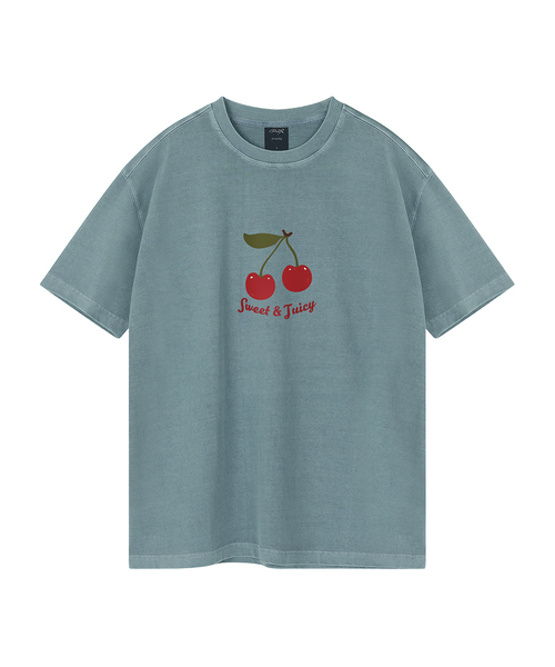 WILDROCK(ワイルドロック)の「ジュージーチェリー ピグメントオーバーサイズ半袖Tシャツ(クロップ含む)(Tシャツ/カットソー・レディース・ライトパープル/ブルー/カーキ/ホワイト/ブラック/チャコール/ライトグレー/ベビーピンク・SMALL/FREE/LARGE/X-SMALL/MEDIUM)」の6枚目の写真