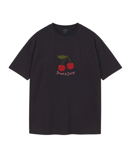 WILDROCK(ワイルドロック)の「ジュージーチェリー ピグメントオーバーサイズ半袖Tシャツ(クロップ含む)(Tシャツ/カットソー・レディース・ライトパープル/ブルー/カーキ/ホワイト/ブラック/チャコール/ライトグレー/ベビーピンク・SMALL/FREE/LARGE/X-SMALL/MEDIUM)」の9枚目の写真