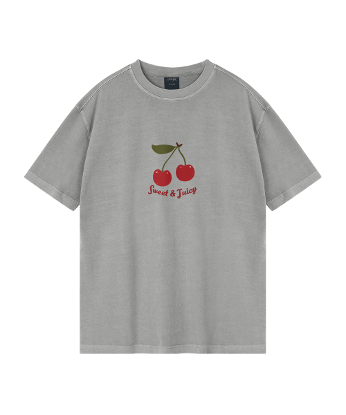 WILDROCK(ワイルドロック)の「ジュージーチェリー ピグメントオーバーサイズ半袖Tシャツ(クロップ含む)(Tシャツ/カットソー・レディース・ライトパープル/ブルー/カーキ/ホワイト/ブラック/チャコール/ライトグレー/ベビーピンク・SMALL/FREE/LARGE/X-SMALL/MEDIUM)」の13枚目の写真