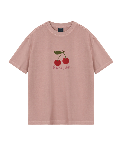 WILDROCK(ワイルドロック)の「ジュージーチェリー ピグメントオーバーサイズ半袖Tシャツ(クロップ含む)(Tシャツ/カットソー・レディース・ライトパープル/ブルー/カーキ/ホワイト/ブラック/チャコール/ライトグレー/ベビーピンク・SMALL/FREE/LARGE/X-SMALL/MEDIUM)」の14枚目の写真