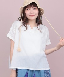 チチカカ | Rico ジオメトリーフェザー刺繍プルオーバー(Tシャツ/カットソー)