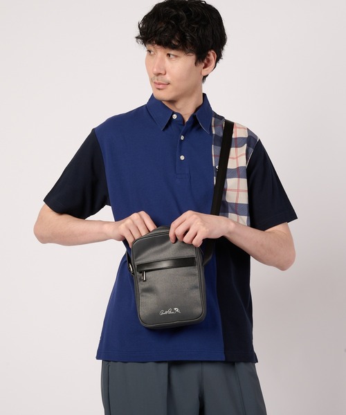 Arnold Palmer(アーノルドパーマー)の「ポリツイル × PU サコッシュバッグ(エコバッグ/サブバッグ・メンズ・グレー/グリーン/ブラック・F)」の1枚目の写真