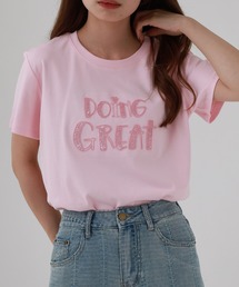 ABETTOR 特殊発砲ロゴプリント半袖Tシャツ