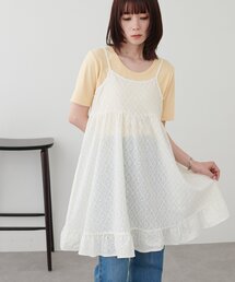 【WEB限定】ティアードカットジャガードキャミチュニック