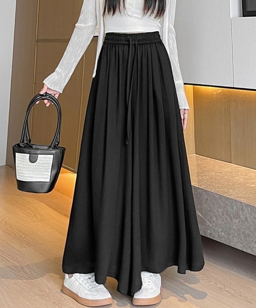 ONEP STAR(ワンピスター)の「接触冷感ワイドパンツ(その他パンツ・レディース・カーキ/ブラック/ベージュ/ダークグレー・X-LARGE/LARGE/MEDIUM)」の1枚目の写真