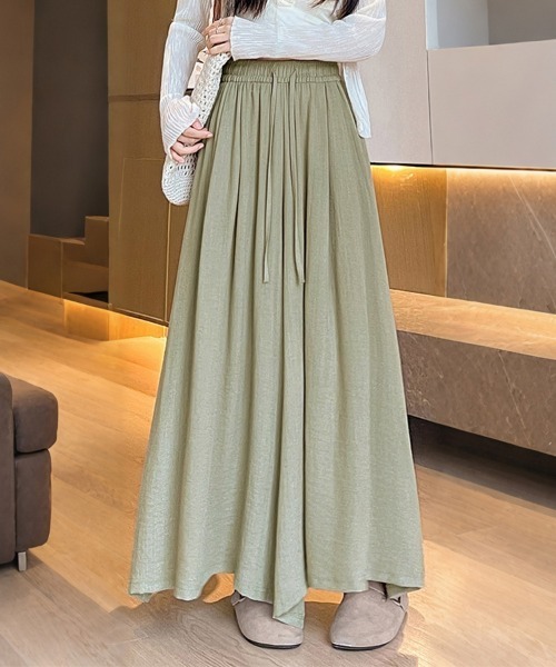 ONEP STAR(ワンピスター)の「接触冷感ワイドパンツ(その他パンツ・レディース・カーキ/ブラック/ベージュ/ダークグレー・X-LARGE/LARGE/MEDIUM)」の13枚目の写真