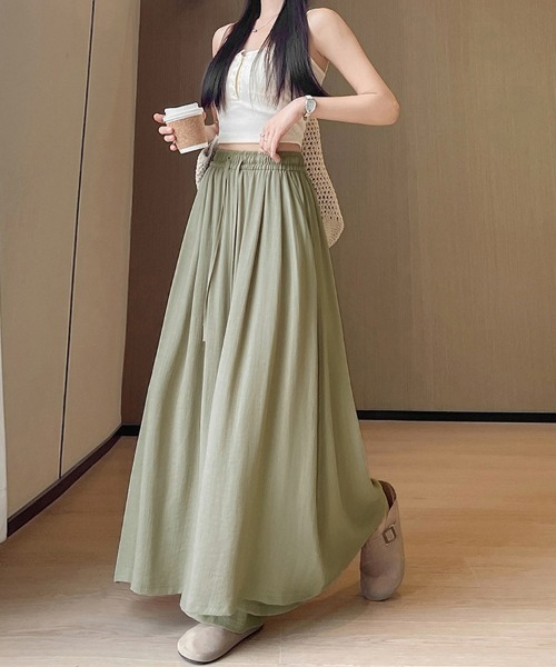 ONEP STAR(ワンピスター)の「接触冷感ワイドパンツ(その他パンツ・レディース・カーキ/ブラック/ベージュ/ダークグレー・X-LARGE/LARGE/MEDIUM)」の16枚目の写真