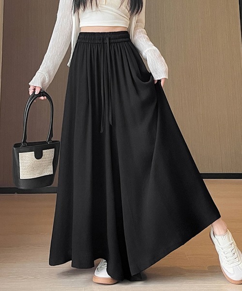 ONEP STAR(ワンピスター)の「接触冷感ワイドパンツ(その他パンツ・レディース・カーキ/ブラック/ベージュ/ダークグレー・X-LARGE/LARGE/MEDIUM)」の8枚目の写真