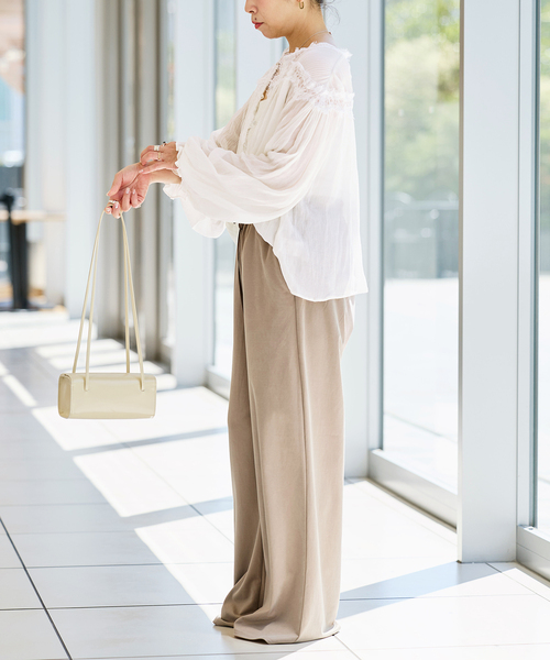 IENA LA BOUCLE(イエナラブークル)の「IENA LA BOUCLE 楊柳レースブラウス(シャツ/ブラウス・レディース・ホワイト/ブラック系その他・FREE)」の5枚目の写真