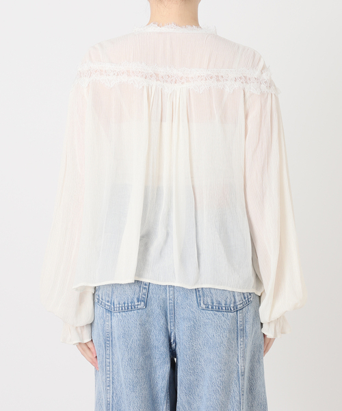 IENA LA BOUCLE(イエナラブークル)の「IENA LA BOUCLE 楊柳レースブラウス(シャツ/ブラウス・レディース・ホワイト/ブラック系その他・FREE)」の10枚目の写真