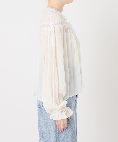 IENA LA BOUCLE(イエナラブークル)の「IENA LA BOUCLE 楊柳レースブラウス(シャツ/ブラウス・レディース・ホワイト/ブラック系その他・FREE)」の11枚目の写真