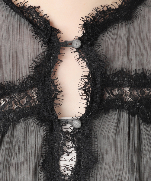 IENA LA BOUCLE(イエナラブークル)の「IENA LA BOUCLE 楊柳レースブラウス(シャツ/ブラウス・レディース・ホワイト/ブラック系その他・FREE)」の17枚目の写真
