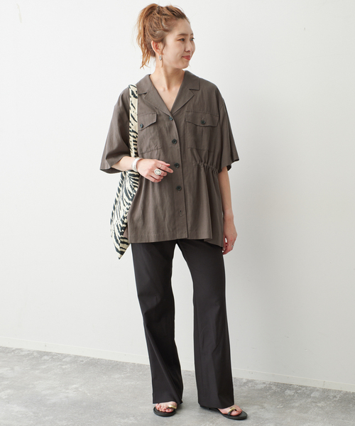 Spick & Span(スピックアンドスパン)の「オープンカラーシアージャケット(その他アウター・レディース・ブラウン/ホワイト系その他・FREE)」の8枚目の写真
