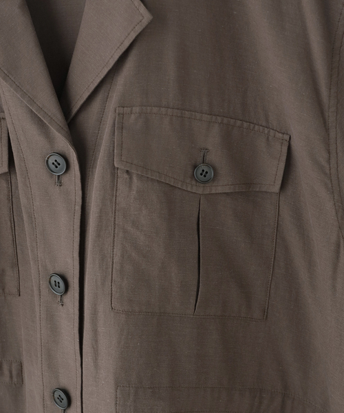 Spick & Span(スピックアンドスパン)の「オープンカラーシアージャケット(その他アウター・レディース・ブラウン/ホワイト系その他・FREE)」の13枚目の写真