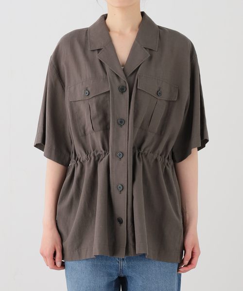 Spick & Span(スピックアンドスパン)の「オープンカラーシアージャケット(その他アウター・レディース・ブラウン/ホワイト系その他・FREE)」の22枚目の写真