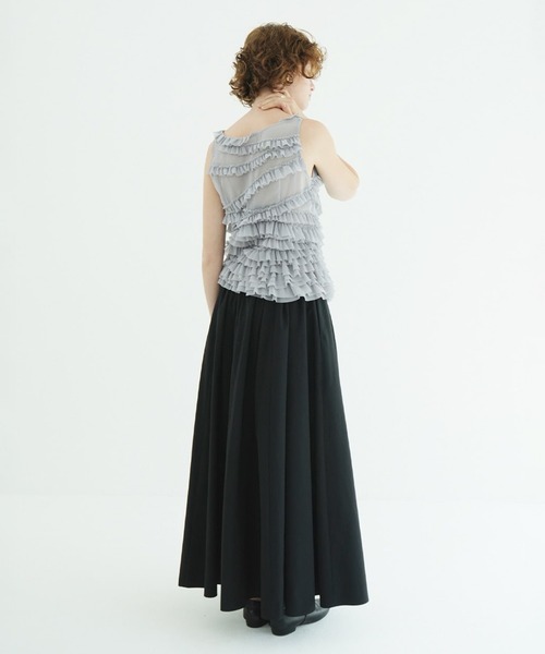 CLANE(クラネ)の「RANDOM FRILL SHEER N/S TOPS(その他トップス・レディース・グレー/アイボリー/ブラック・1/2)」の22枚目の写真