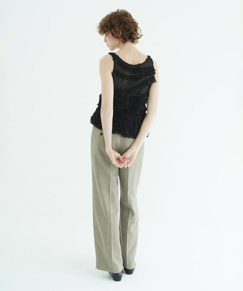 CLANE(クラネ)の「RANDOM FRILL SHEER N/S TOPS(その他トップス・レディース・グレー/アイボリー/ブラック・1/2)」の16枚目の写真