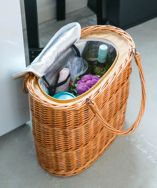 DULTON(ダルトン)の「PARK PICNIC BASKET WITH COOLER/保冷 かごバッグ(かごバッグ・レディース・ブラウン系・FREE)」の1枚目の写真