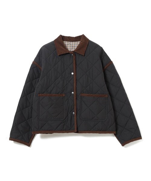 BEAMS HEART(ビームスハート)の「コーデュロイ襟 リバーシブル キルティング ブルゾン(その他アウター・レディース・ホワイト系その他5/ブラック・FREE)」の11枚目の写真