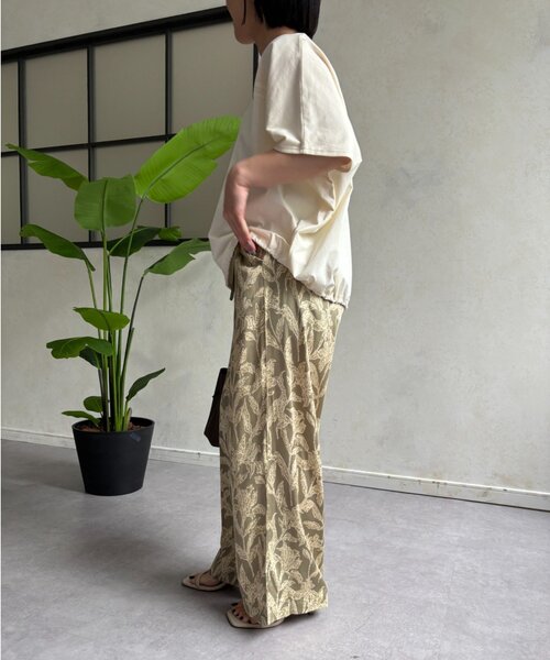 Jena espace merveilleux(ジェナ エスパスメルヴェイユ)の「異素材切替ラインカットソー(Tシャツ/カットソー・レディース・アイボリー/ライトグレー・FREE)」の4枚目の写真