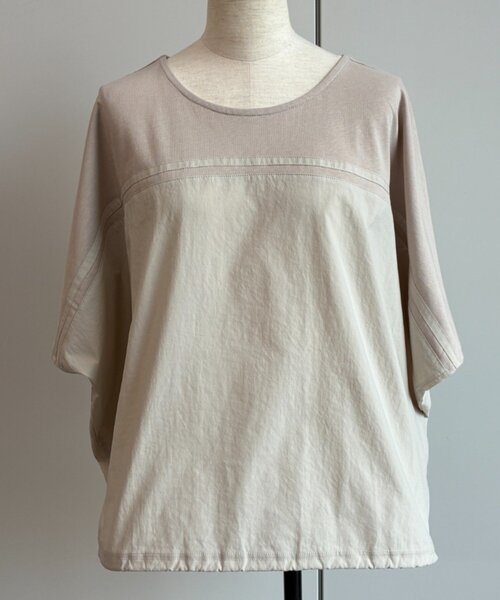 Jena espace merveilleux(ジェナ エスパスメルヴェイユ)の「異素材切替ラインカットソー(Tシャツ/カットソー・レディース・アイボリー/ライトグレー・FREE)」の16枚目の写真
