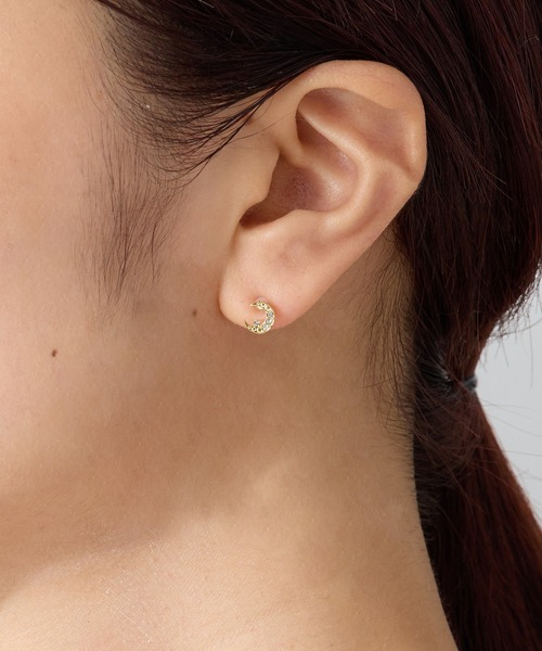CALIN STANDARD(カリンスタンダード)の「◆金属アレルギー対応◆◆made in japan◆【高品質ポスト】 ムーンスター ジルコニアセラミックポストピアス(ピアス(両耳用)・レディース・ピンクゴールド/シルバー/ゴールド・FREE)」の1枚目の写真