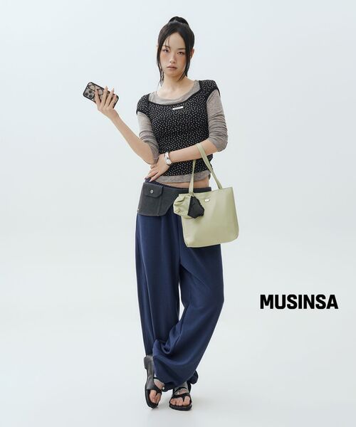 RENSE(レンセ)の「Sheer Layered Long Sleeve Tee Melange Gray(Tシャツ/カットソー・レディース・その他・OS)」の5枚目の写真
