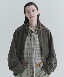 CULLNI（クルニ）の「Stretch Fiber Cord Pique Layered Collar Zip Up Blouson（ブルゾン）」