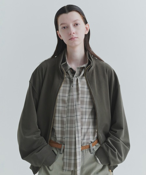 CULLNI(クルニ)の「Stretch Fiber Cord Pique Layered Collar Zip Up Blouson(ブルゾン・メンズ・チャコール/グリーン/ブラック/ネイビー・1/2/0)」の3枚目の写真