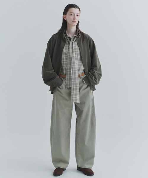 CULLNI(クルニ)の「Stretch Fiber Cord Pique Layered Collar Zip Up Blouson(ブルゾン・メンズ・チャコール/グリーン/ブラック/ネイビー・1/2/0)」の13枚目の写真