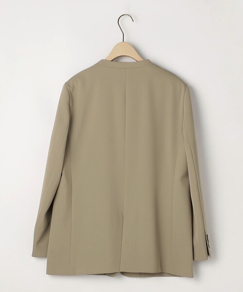 NOLLEY’S Sophi(ノーリーズソフィ)の「《セットアップ対応》強撚ツイルノーカラージャケット(テーラードジャケット・レディース・オリーブ/チャコールグレー・38/36/34)」の12枚目の写真