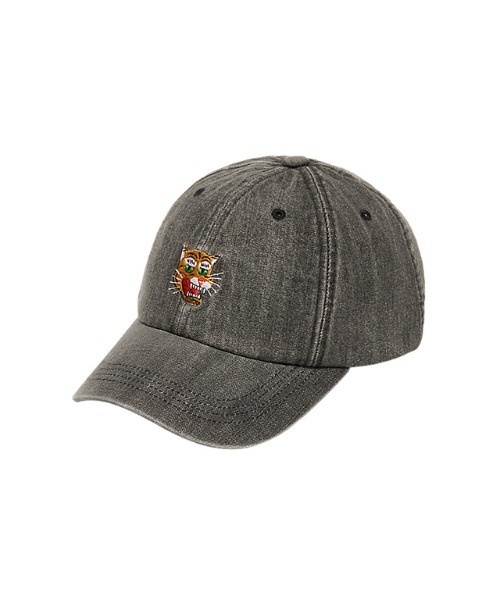Onitsuka Tiger(オニツカタイガー)の「WASHED DENIM CAP / ウォッシュドキャップ(キャップ・レディース・チャコール・OS)」の1枚目の写真