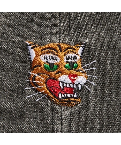 Onitsuka Tiger(オニツカタイガー)の「WASHED DENIM CAP / ウォッシュドキャップ(キャップ・レディース・チャコール・OS)」の4枚目の写真