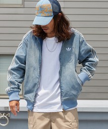 adidas/アディダス ファイヤーバード アディカラー デニム トラックトップ ハイネック トレフォイル デニムジャケット メンズ 2026年秋冬 秋服