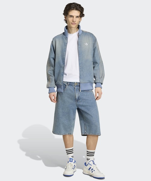 adidas(アディダス)の「adidas/アディダス ファイヤーバード アディカラー デニム トラックトップ ハイネック トレフォイル デニムジャケット メンズ 2026年秋冬 秋服(デニムジャケット・レディース・ライトブルー・S/M/L/XL)」の5枚目の写真