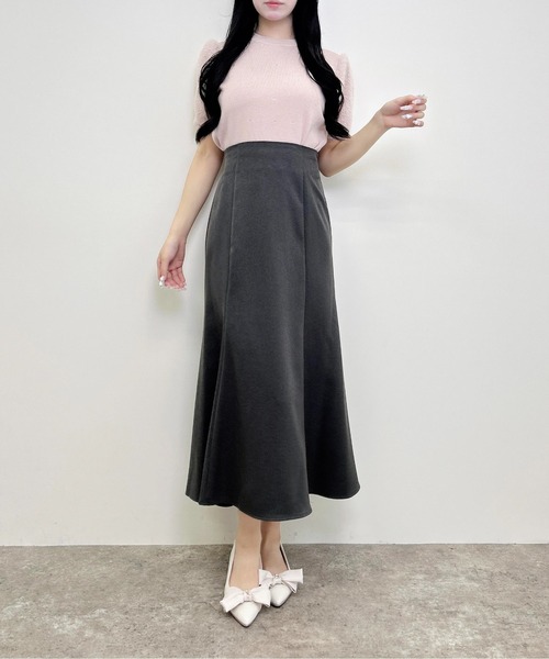 INGNI（イング）の「【WEB限定】バックリボンマーメイドスカート（スカート・レディース・ボルドー/ブラウン/チャコールグレー/ブラック/ブラック系その他3/サックスブルー/ライトベージュ・FREE/L）」の9枚目の写真