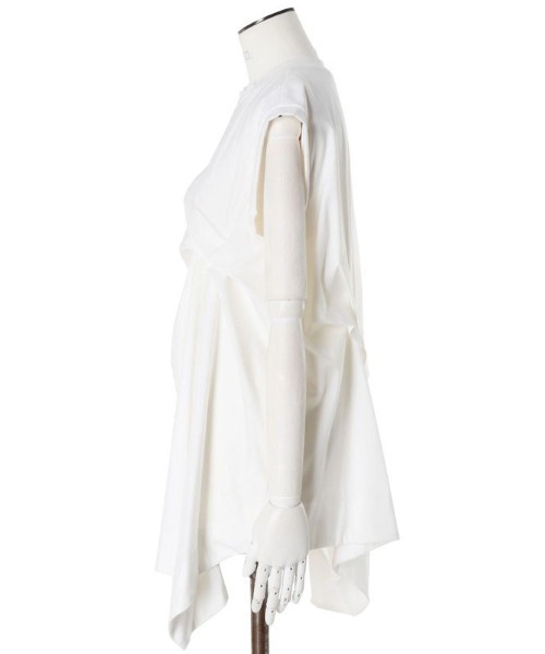 UN3D.(アンスリード)の「【UN3D./アンスリード】TUCK DRAPE SLEEVELESS TOP/タックドレープスリーブトップス(Tシャツ/カットソー・レディース・ホワイト/ブラック・FREE)」の4枚目の写真