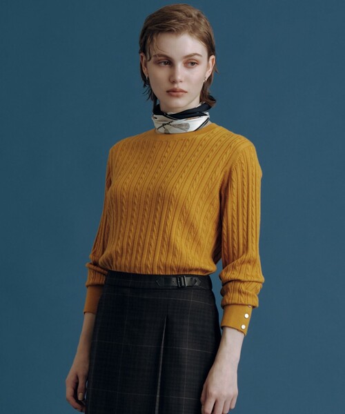 J.PRESS Ladies(J.プレス レディス)の「【人気定番アイテム】KNIT BASIC クルーネック ニット(ニット/セーター・レディース・ライトグレー系/ネイビー系/ブルー系/ベージュ系/イエロー系・SMALL)」の5枚目の写真