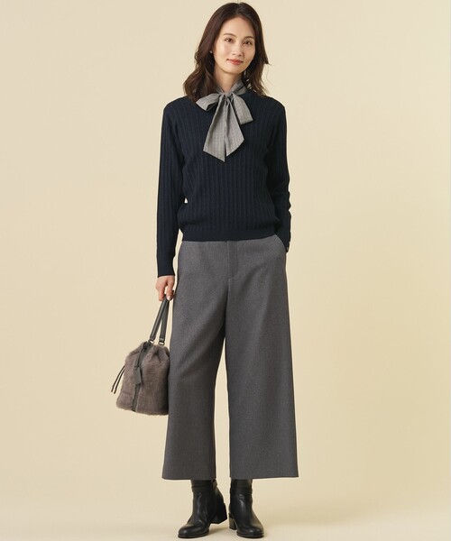 J.PRESS Ladies(J.プレス レディス)の「【人気定番アイテム】KNIT BASIC クルーネック ニット(ニット/セーター・レディース・ライトグレー系/ネイビー系/ブルー系/ベージュ系/イエロー系・SMALL)」の10枚目の写真