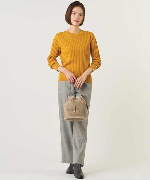J.PRESS Ladies(J.プレス レディス)の「【人気定番アイテム】KNIT BASIC クルーネック ニット(ニット/セーター・レディース・ライトグレー系/ネイビー系/ブルー系/ベージュ系/イエロー系・SMALL)」の11枚目の写真