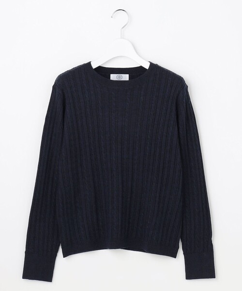 J.PRESS Ladies(J.プレス レディス)の「【人気定番アイテム】KNIT BASIC クルーネック ニット(ニット/セーター・レディース・ライトグレー系/ネイビー系/ブルー系/ベージュ系/イエロー系・SMALL)」の20枚目の写真