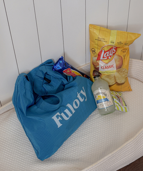 FULOTY（フロティ）の「Check nylon eco bag blue（エコバッグ/サブバッグ・レディース・その他・FREE）」の2枚目の写真