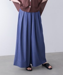 T/Rデニム風ワイドパンツ