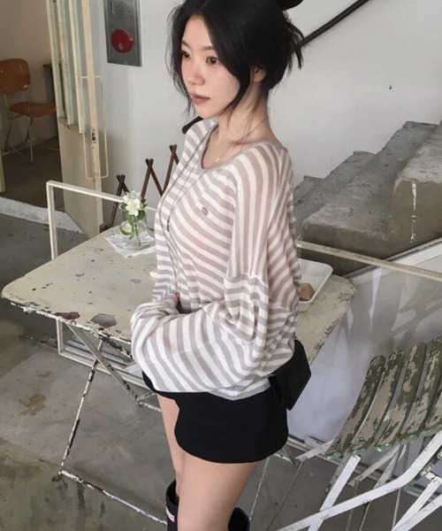 semplice（センプリチェ）の「ニットセーター（ニット/セーター・レディース・ブラック/グレー・F）」の15枚目の写真