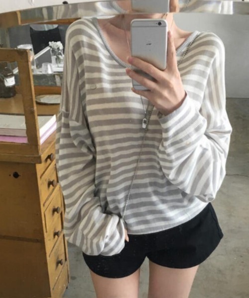 semplice（センプリチェ）の「ニットセーター（ニット/セーター・レディース・ブラック/グレー・F）」の16枚目の写真