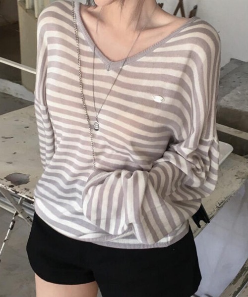 semplice（センプリチェ）の「ニットセーター（ニット/セーター・レディース・ブラック/グレー・F）」の17枚目の写真