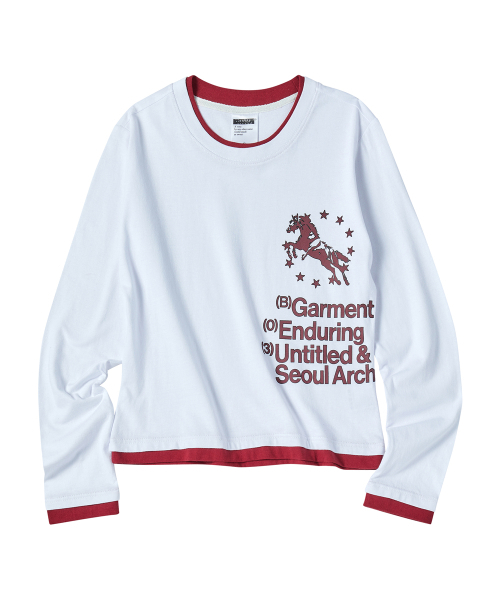 UNTITLED SEOUL(アンタイトル ソウル)の「ユニコーンタイポレイヤードロングスリーブホワイト(Tシャツ/カットソー・レディース・その他・LARGE/MEDIUM/SMALL)」の3枚目の写真
