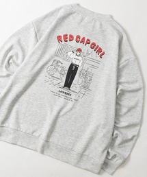 【a-r】〔RedCapGirl/レッドキャップガール〕ダンボールニット バックプリント クルーネックスウェット ストレッチ/シルクタッチ