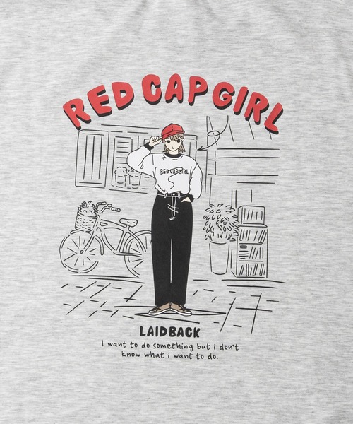 Red Cap Girl(レッドキャプガール)の「【a-r】〔RedCapGirl/レッドキャップガール〕ダンボールニット バックプリント クルーネックスウェット ストレッチ/シルクタッチ(スウェット・メンズ・ピンク/アッシュグレー/ブラック/ホワイト/ブルー・MEDIUM/LARGE)」の10枚目の写真