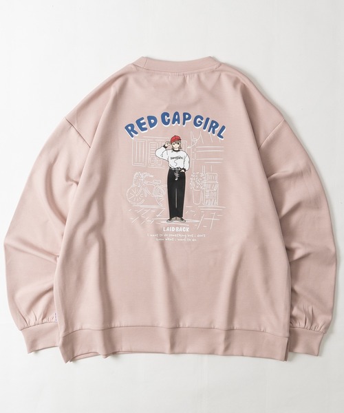 Red Cap Girl(レッドキャプガール)の「【a-r】〔RedCapGirl/レッドキャップガール〕ダンボールニット バックプリント クルーネックスウェット ストレッチ/シルクタッチ(スウェット・メンズ・ピンク/アッシュグレー/ブラック/ホワイト/ブルー・MEDIUM/LARGE)」の22枚目の写真